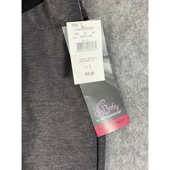 Oh Baby Motherhood Pants Womens Size Large Grey Stretch Flare - Picture 10 of 11